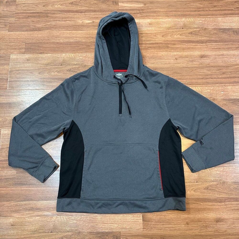 Spalding Long Sleeve Hooded Hoodie Sweatshirt | Men Size Large